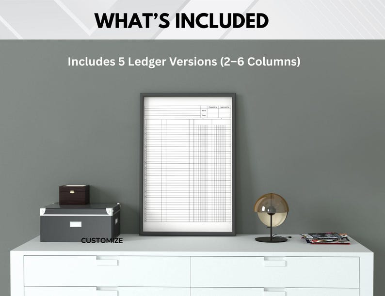 2–6 Column Ledger Printable. Accounting Ledger Sheets PDF. Professional ...