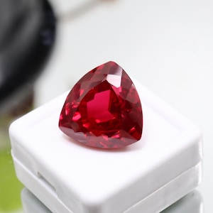 8.24 CT Trillion Cut Burma Ruby | Natural AAA+ Certified Red Gemstone | Loose Luxury Ruby | Ideal for Ring or Custom Jewelry 12 x11 x7 mm