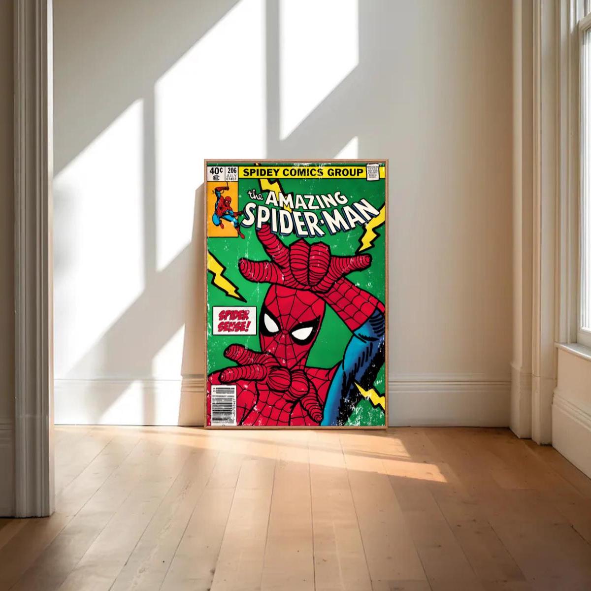 Spider-man Poster | Vintage Comic Book Art | Retro Superhero Wall