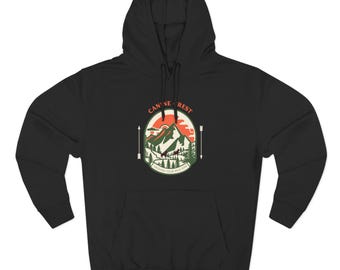 Men&#39;s Eco-Friendly Mountain Fleece Hoodie, German Shepherd Hiking Gift