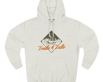 Men&#39;s German Shepherd Fleece Hoodie, Dog Lover Hiking & Camping Gift, Eco-Friendly Off-Road Adventure Hoodie