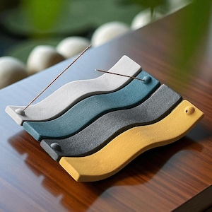 Räucherstäbchenhalter aus Keramik: Modernes Meditations Räuchergefäß Ornament