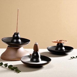 Queimador de incenso de cerâmica minimalista: decoração zen moderna para casa