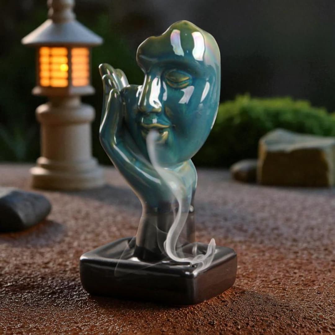 抽象的な陶器の香炉：逆流コーンとスティックホルダー - Etsy 日本