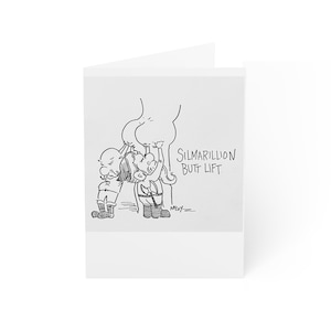 Funny Greeting Cards - Silmarillion But Lift, Humorous Cards for Book Lovers, Quirky Note Cards, Perfect for Any Occasion, Gift Cards