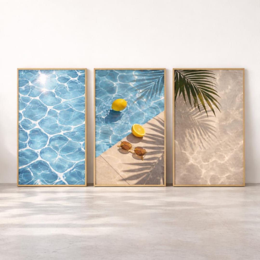 Swimming Pool Wall Art, Summer Water Print, Minimalist Beach Decor ...