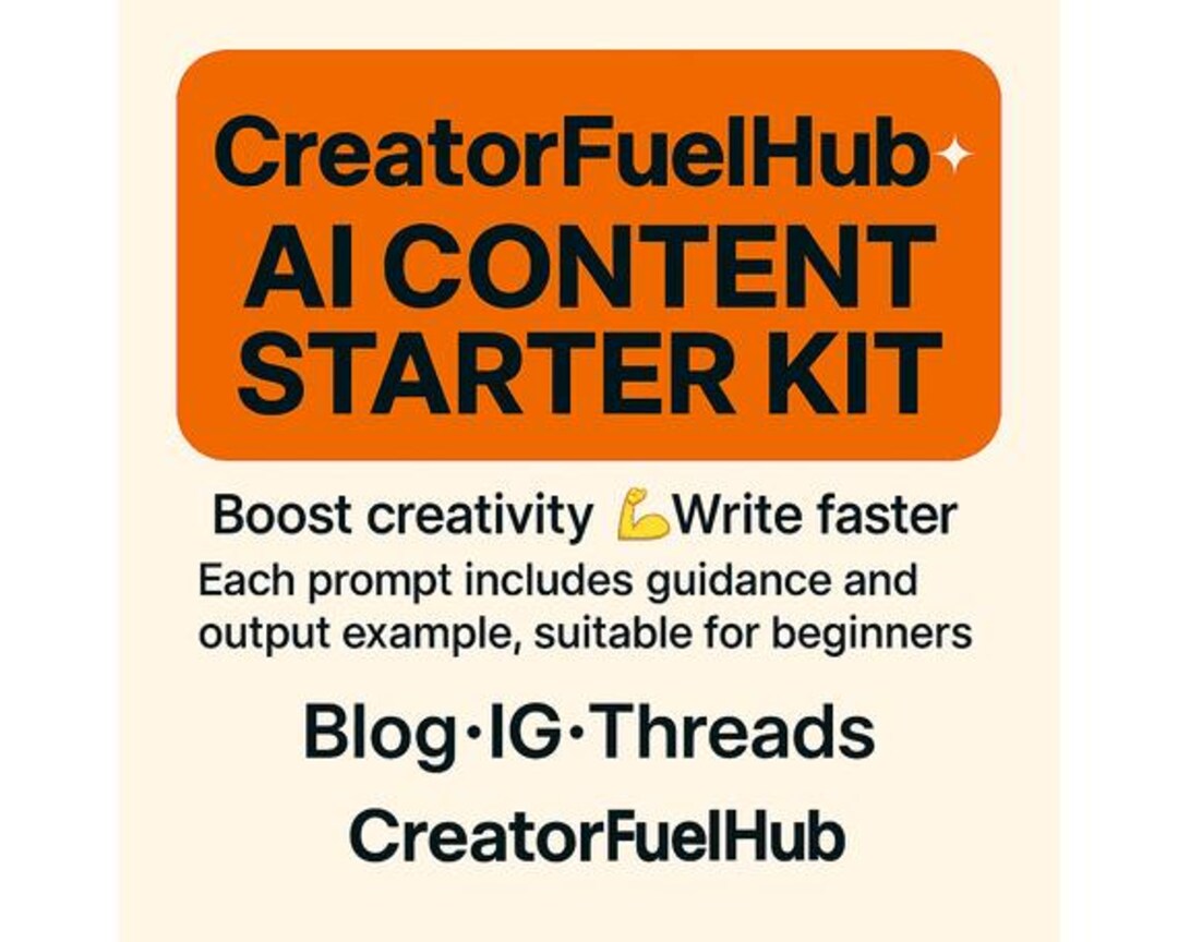 AI Writing Prompt Kit for Content Creators – Blog, IG & Threads ...