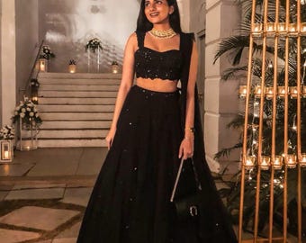Embroidered Georgette Lehenga Choli: Indian Wedding Reception Wear