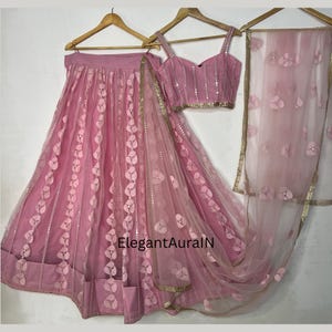Pink lehenga choli for women or girls | bridesmaid lehenga choli | Indian wedding guest chaniya choli | ready to wear lehenga with duppata