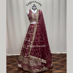 Red Floral lehenga choli with duppata | indian wedding guest wear lehenga choli | trendy party wear lehenga choli | reception wear lehengas