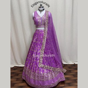 Purple(lavender) floral Lehenga Choli | indian wedding guest wear lehenga choli | party wear lehenga choli | reception wear lehenga choli