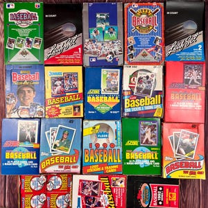 200 Card Lot Old Vintage Baseball Cards In Unopened Packs From Wax Box, 1988-93 Bild 3
