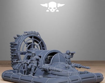 FreeGuard Hovercraft - With 6 Man Crew | Wargame Proxy | Grimdark | Sci-Fi Future | Tabletop Wargaming | DnD