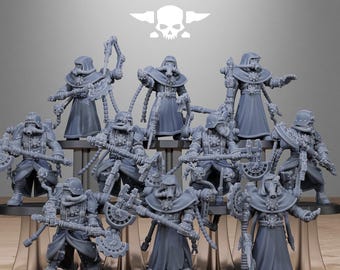 GrimGuard Tech Engineers - Set of 10 | Sci-Fi Future | Tabletop Wargaming | DnD