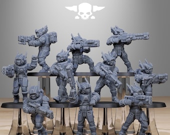 Tarion Assault Squad - Set of 10 | Sci-Fi Future | Tabletop Wargaming | DnD