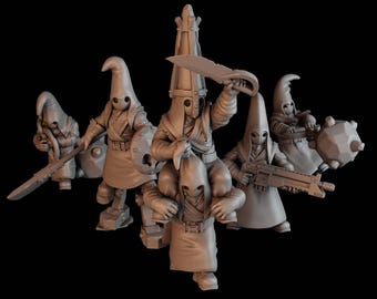 Rock Head Smallder Ganger - Set of 5 | Wargame Proxies