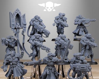 Vodalites Brotherhood - Set of 10 | Sci-Fi Future | Tabletop Wargaming | DnD