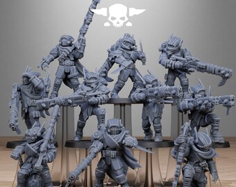 Tarion Hunters - Set of 10 | Wargame Proxy | Grimdark | Sci-Fi Future | Tabletop Wargaming | DnD