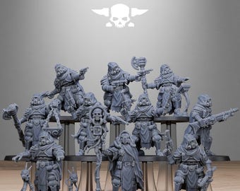 Scavenger Tech Magicians - Set of 10 | Sci-Fi Future | Tabletop Wargaming | DnD
