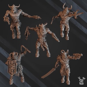 Techbeast Squad Part 2 - Set of 5 | Grimdark | Sci-Fi Future | Tabletop Wargaming