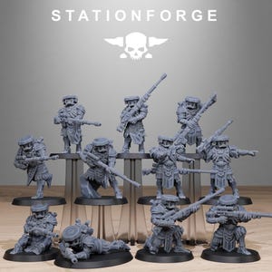 Scavenger Snipers - Set of 11 | Wargame Proxies