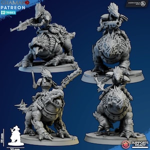 Ravok Riders - Set of 4 | Wargame Proxies