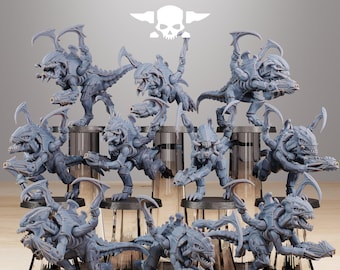 Xenarid Infantry 2 - Set of 10 | Sci-Fi Future | Tabletop Wargaming | DnD