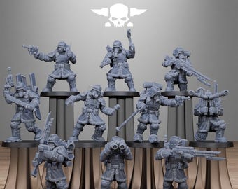 GrimGuard Frostwatch Patrol - Set of 10 | Sci-Fi Future | Tabletop Wargaming | DnD