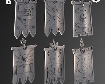 Banners - Imperial Guard v3- Set of 6 Banner Topper Options