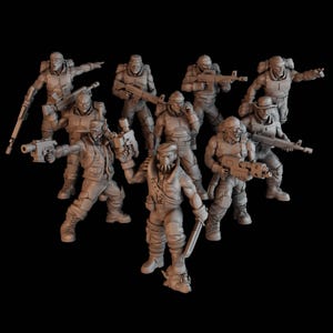 Green Hell Division Infantry Squad 1 - Set of 10 | Wargame Proxies