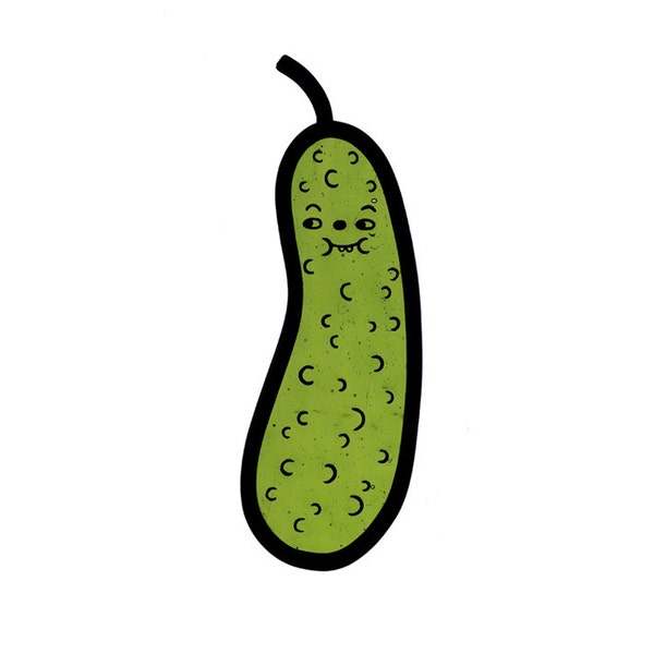 SALE: Goofy Gherkin (pickle) | Contemporary Stained Glass Ornament (IN STOCK)