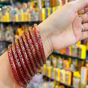 Brazaletes rojos de novia - paquete de 8 brazaletes - brazaletes para mujer - brazaletes de boda