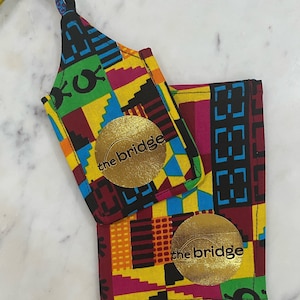 theBRIDGE African Print Passport Cover and Matching Luggage Tag Set Travel Accessory