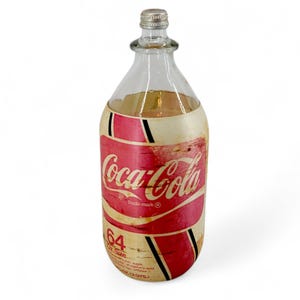 Vintage Coca-Cola 64 Oz Glass Bottle Collectible Soda Pop Display Decor