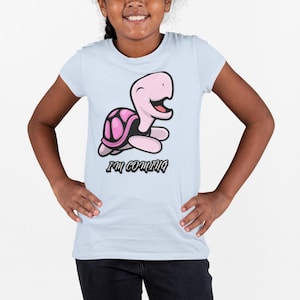 Cute Pink Turtle Kids Tee, Children&#39;s Back To School,  kids Shirt, Fun Graphic Tee, Birthday Gift, Playful Kids Clothing