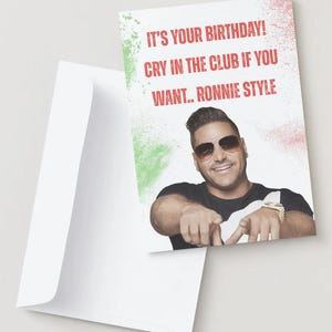 Jersey Shore Geburtstagskarte | Lustige Realität TV Karte | Snooki, Pauly D, The Situation, Vinny, JWoww, Ronnie, Sammi & Deena | KVSPRINTS