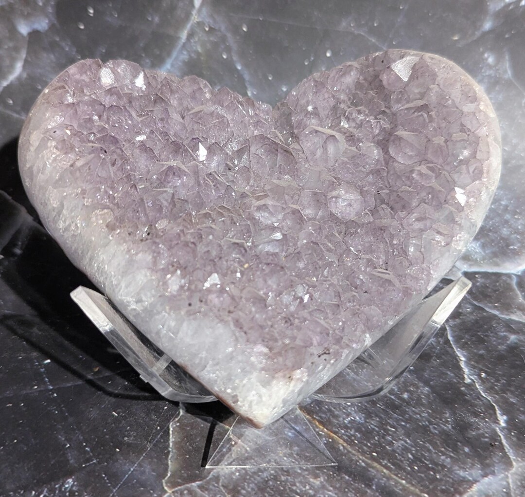 ハート型アメジストクラスター - Etsy 日本