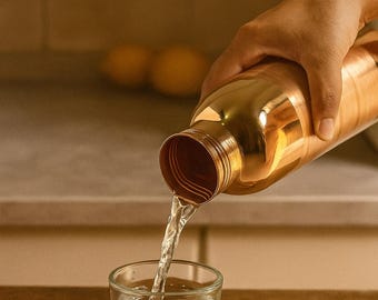 Handmade Copper Water Bottle: Ayurvedic Detox Drinkware