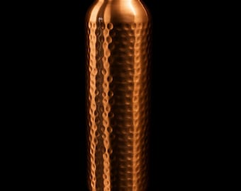 Handmade Copper Water Bottle: Ayurvedic Wellness, Hammered Design