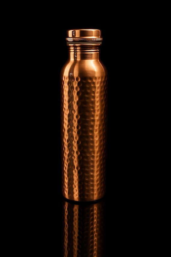Handmade Copper Water Bottle: Ayurvedic Wellness, Hammered Design
