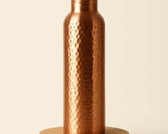 Handmade Hammered Copper Water Bottle: Ayurvedic Wellness, 1 Liter