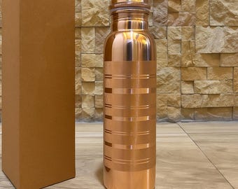 Handmade Copper Water Bottle | Ayurvedic Wellness, 1 Liter