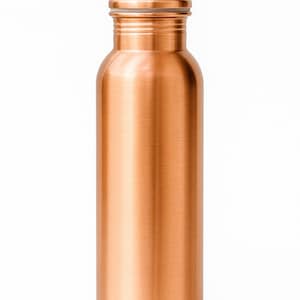 Botella de agua de cobre puro hecha a mano: bienestar ayurvédico, diseño a prueba de fugas