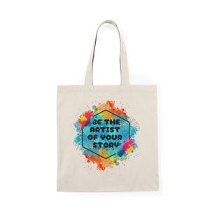 Colorful Tote Bag, Inspirational Bag, Boho Bag, Natural Tote, Eco-Friendly Bag, Take Control of Your Life Bag