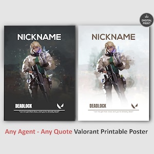 Personalized Valorant Poster, Printable Custom Gamer Art, Gaming Room Decor Digital Download – Create Your Unique Valorant Wall Decor Today
