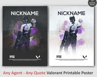 Custom Valorant Game Room Poster: Vyse Gaming Decor (Digital Download