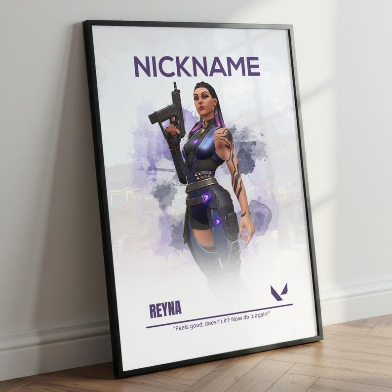 Personalized Reyna Valorant Poster, Gamer Room Decor (digital Download ...
