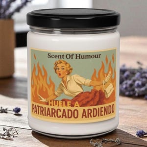 Femminist Candle, Funny Soy Candle, Home Decor, Birthday Gift -Vela divertida feminista, Regalo original para mujeres con carácter