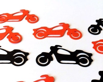 Motorcycle Confetti, Motorbike Confetti, Birthday or Retirement Party Decor, Color Options, Choose Amount