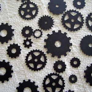 Steampunk Gear Confetti: 100 pc Cardstock Cogs, STEM Decor